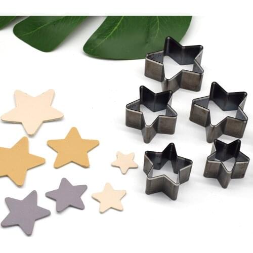 Star Scrapbook Shaped Cutters Steel Rule Die Handmade Leather Knife Mold For Cutting Out Leather Earring 20mm-50mm SMVAUON