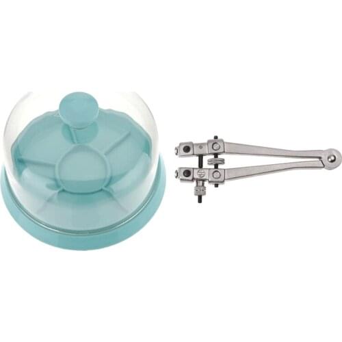 Silver V-Shaped Table Legs Opener Cover Bottom Cover Watch with Watch Movement Repair Tool Dust Cover