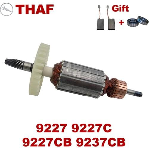 Free Bearing & Carbon Brush！AC220V-240V Armature Rotor Anchor replacement for MAKITA Sander Polisher 9227 9227CB 9237CB 9227C