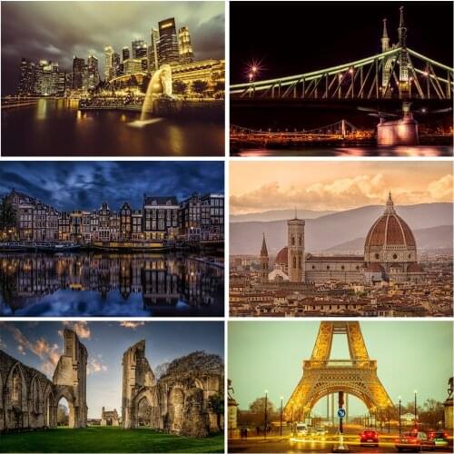 Sign Building Scenery Vinyl Photograph Background Photo Backdrop Props Studio