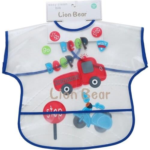 LionBear EVA Waterproof Short Sleeve Baby Bibs Infants Scarf Feeding Care Bandana Bib for babies Girl Boy cartoon Accessories