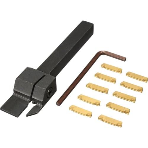 10x10 x100mm Grooving Tool Holder With 10pcs MGMN200 Insert Blade For 2mm Cut