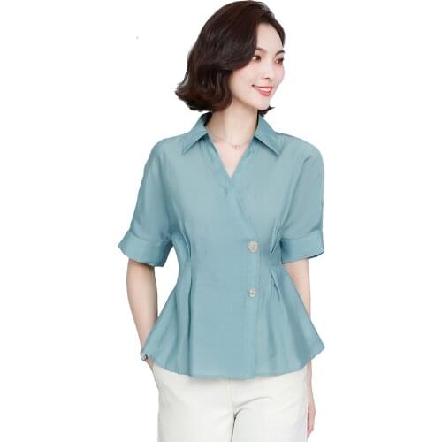 YU&YING Short Sleeve Blouses
