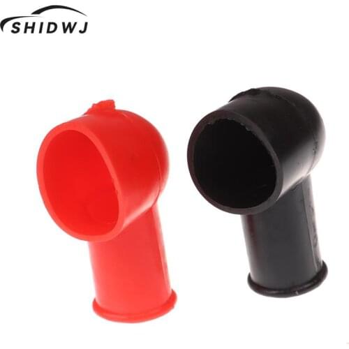 1Pair Black Red Battery Terminal Protective Covers Round Insulating Caps Insulating Protector Replacement Batteries Accessories