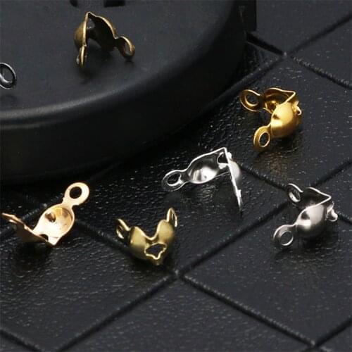 200pcs Clasp End Crimps Beads Ball Chain Connector Hook Cord For Charm Jewelry Making Findings Accessories DIY Bracelet Supplier