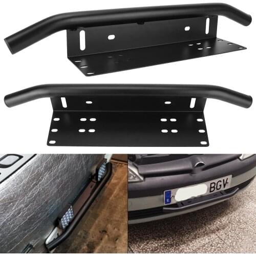 Log Light Mount Bracket Off Road LED Light Bar Frame Holder Universal Front Bumper License Plate SUV Lamp Holder Aluminum