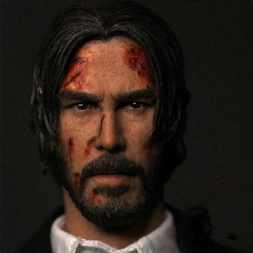 1/6 figure God of Killer 2 Hurry up and kill Keanu Reeves head sculpture for 12 inch action figure accessories
