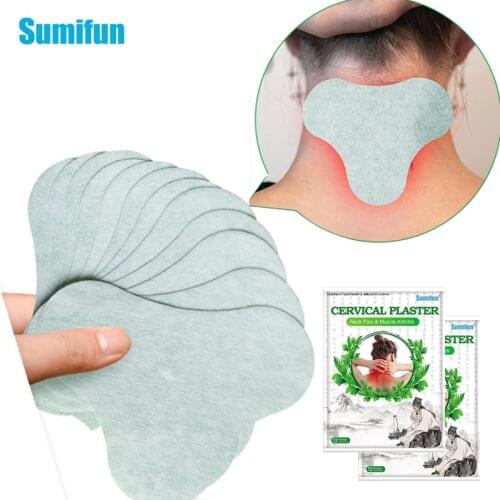 Sumifun 12pcs Pain Relief Patch Wormwood Neck Medical Plaster Cervical Spondylosis Sticker Rheumatoid Meridians Paste