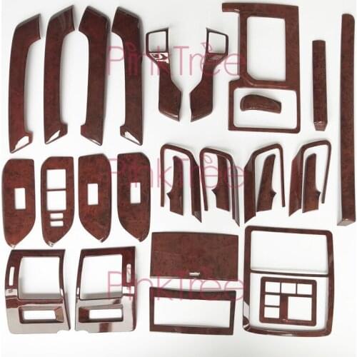 28 pieces for Toyota Land Cruiser 150 Prado LC150 FJ150 2010-2017 Interior Wooden Cover Car SUV Styling Decoration Accessories