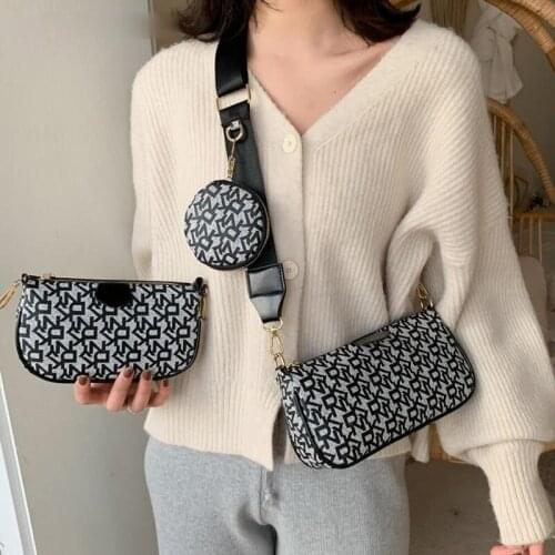 3 Pcs/Set 2020 Fashion PU Shoulder Messenger Bag Designer Leather Cowhide Top Quality Handbags High Capacity Messenger Bag Women