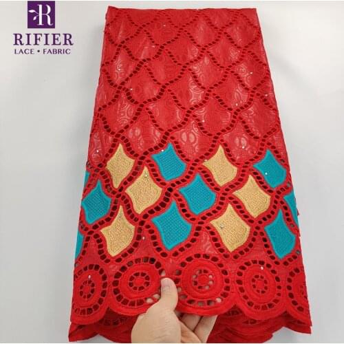 5 Yards Rhinestones Bazin Riche Lace Fabric For Indian Party Elegant Women Dresses Top Class Embroidery Guipure Lace Materials