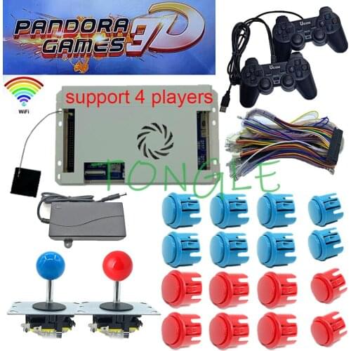 Arcade Console DIY Kit WIFI 3D Pandora Game 4018 in 1 Game Board USB Gamepad 30mm 24mm BaoLian Push Button Copy SANWA Joystick