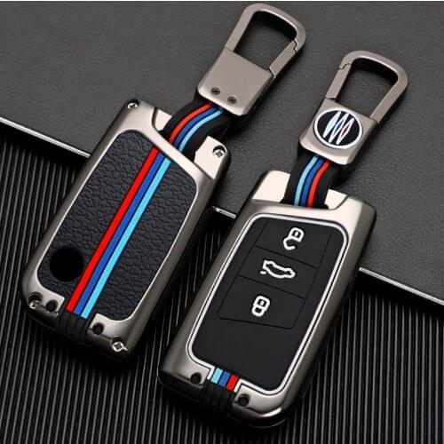 Zinc Alloy Car Key Case Cover Key Bag For Volkswagen VW Magotan Passat B8 Golf For Skoda Superb A7 Accessories