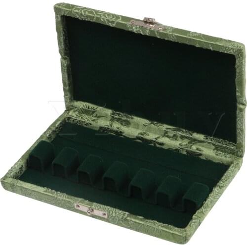 Yibuy Green Bassoon Reed Box Case with Flannel Slot Hold Bassoon 6-Reeds