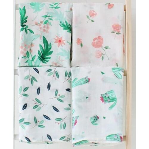 Pastoral Style Baby Blanket for Newborns Super Soft Bamboo Cotton Muslin Diapers Swaddle Wrap Kids Children Products Bath Towel