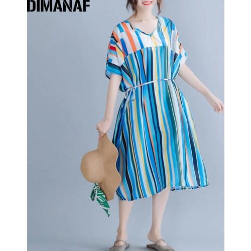 DIMANAF Summer Dresses With Sleeves