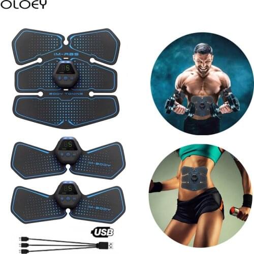 EMS Muscle Electro Stimulator ABS Electrostimulator Abdominal Electric Massager Training Apparatus Fitness Machine Building Body