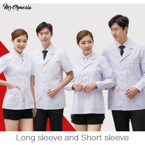Half-length cotton nursing suit scrub soft breathable overalls unisex overalls uniforms beauty salon laboratory overalls jacket