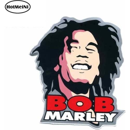 HotMeiNi 13cm x 11.5cm Bob Marley Rasta Reggae Music Car Decal Sticker Cut Vinyl Wall Decor 7C Car Styling Occlusion Scratch