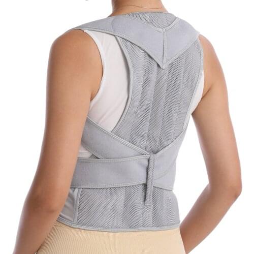 Shoulder Medicine Therapy Lumbar Posture Corrector Spine Support Belt Upper Back Brace Kyphosis Correcting Band Corset Women Men