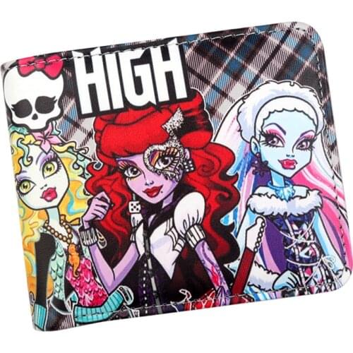 Monster High Teen Girls Bi-Fold Wallet Fashion Doll Purse With Coin Pocket