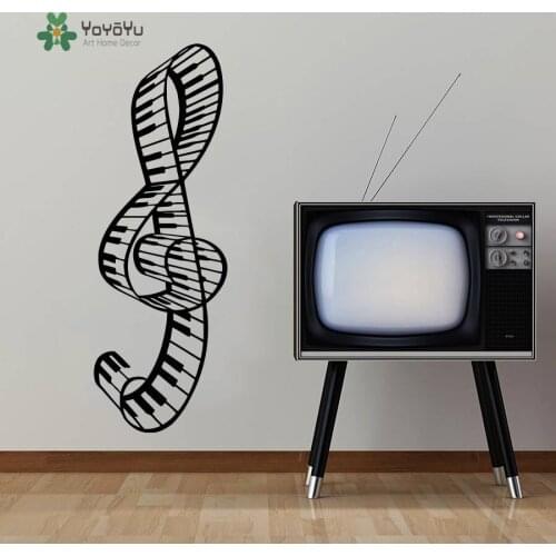 YOYOYU Wall Decal Art Vinyl Home Decor Sticker Creative Piano Musical Notes Wall Decal Treble Notation Wall Decoration YO174