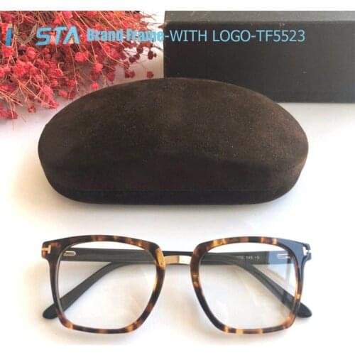 IVSTA TF5523 with Logo Top Quality Optical Frame Oversized Glasses Men Acetate Brand Prescription Glasses Square Big with Box