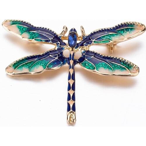 Original Handmade Enamel Dragonflies Insect Brooch Mens & Womens Jewelry Accessories Metal Weddings Brooches Pins Gifts