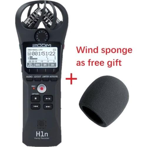 Original ZOOM H1N Handy Recorder DSLR Audio Video Interview Stereo Microphone With Free Gift Wind Sponge