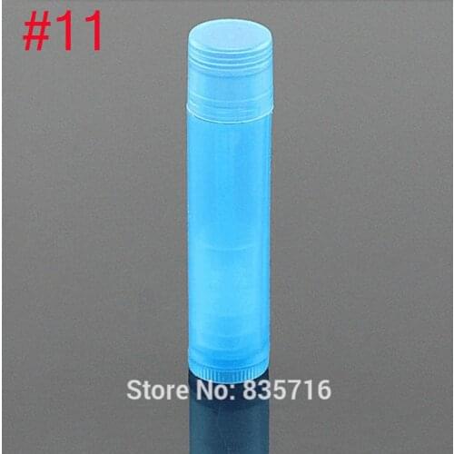 50PCS/LOT free shipping Plastic blue lipstick tube 5ml lip balm tube, empty white lipstick tube for cosmetic packing RB53