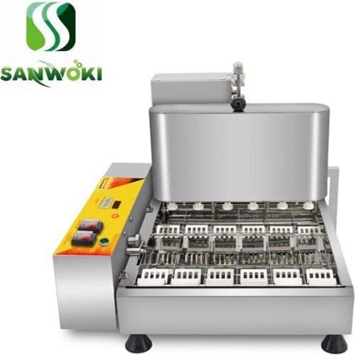 Semi-automatic electric cake donut machinery with fryer 6 rows Doughnut maker machine Donut making Machine donut frying machine