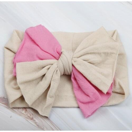 2020 Baby Girls Nylon Headband Fashion Bowknot Head Wrap Bebes Bows Headband Kids Hair Accessories Headdress Headwear