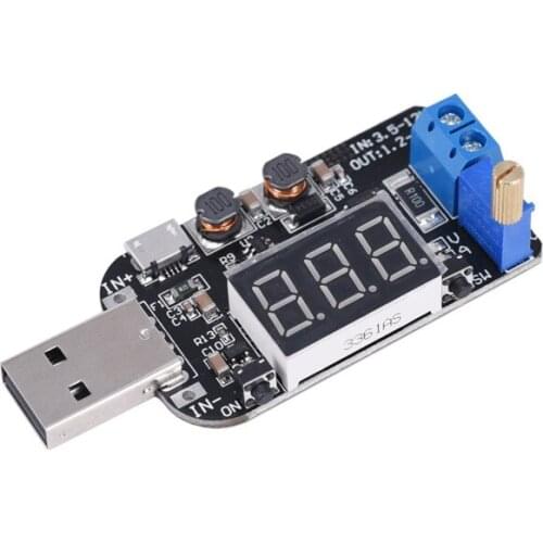 DC-DC Buck Boost Coverter Module 3W 3.5-12V to 1.2-24V Adjustable USB Step Up Down Power Supply Module 5V 12V Voltage Regulator