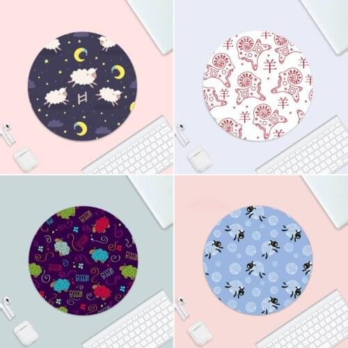 Sheep Gamer Speed Mice Retail Small Rubber Mousepad Mice Retail Small Desk Table Protect Game Office Work Round Mouse Mat pad