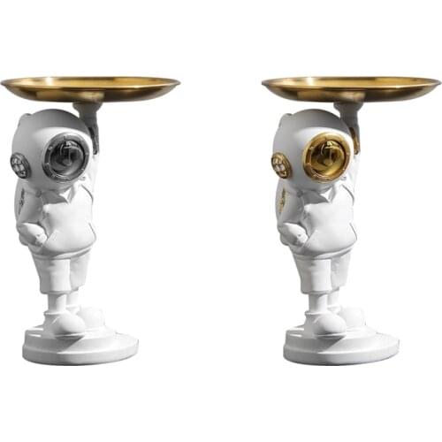 Resin Diving Astronaut Figurine Diver Tray Storage Statue Home Decor Key Storage Art Sculpture Desktop Ornament