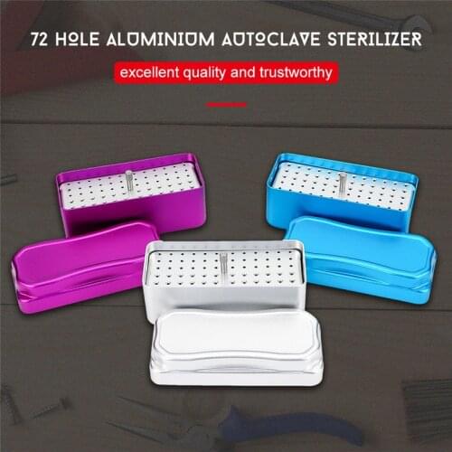 30/72 Holes Dental Endo Box Cleaning Stand Autoclave Sterilizer For High Speed Dental Burs Blocks Oral Care