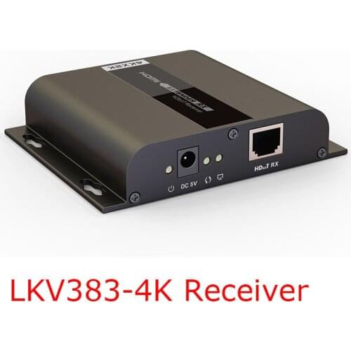Only Receiver! LKV383-4K Up to 120m, 4K*2K HDbitT HDMI Extender LAN Repeater over CAT5/5e/6 with IR Transmits HDMI V1.4 HDCP
