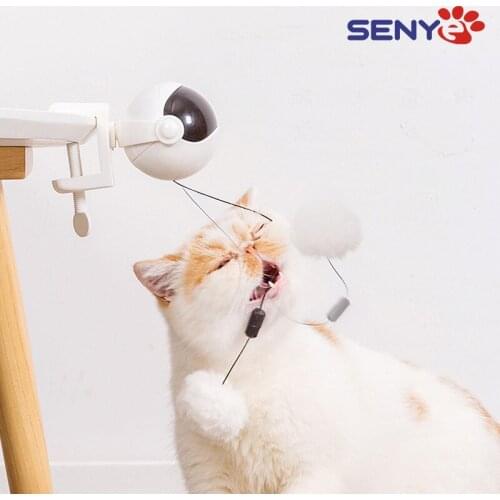 Smart YOYO Ball Electric Funny Cat Educational Toy Swing Lifting Rabbit Fur Ball Automatically Change To Funny Cat Ball