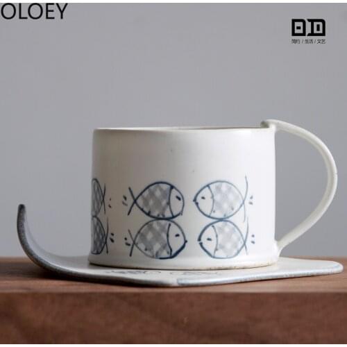 Japanese Coffee Mug Bone China Cup and Saucer Creative Ceramic White Coffee Mugs Porcelain Afternoon Tea Cup Milk Drinkware Tasa