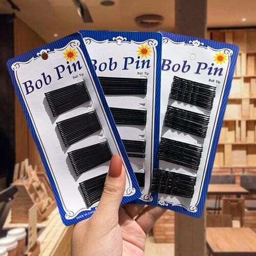36/60PCS Black Classic Hairpins For Women Fashion Family Pack Lady Hair Clips Wave Hairgrip Barrette Hair Accessories Headdress