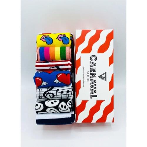 Women Cotton Socks 7 pairs / 14 pcs Comfortable Unisex Smiling Face Funny Socks Colorful Slippers Short Ankle Socks