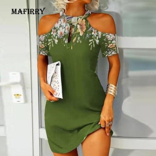2021 New Women Mini Dress Summer Vintage Hollow Out Halter Neck Dress Female Off Shoulder Bodycon Dress Sexy Holiday Party Wear