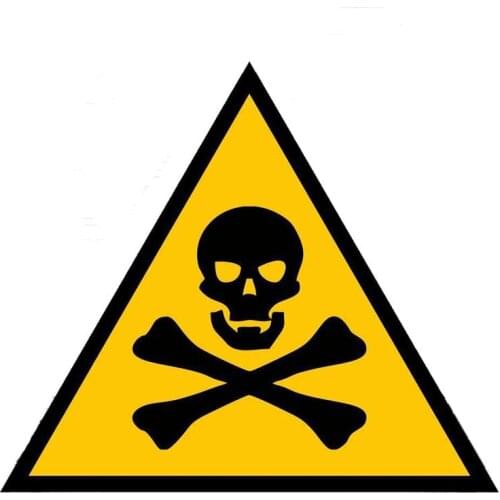 1 pcs Creative Skull Warning Danger Decal Car Styling Decoration Sticker PVC 16.7CM*14.5CM