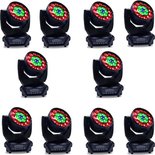 10pcs China moblie DJs lights ZOOM led wash light rgbw led moving head 19*15w zoom led wash moving heads