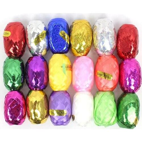 180pcs 5mm*10m Balloon Rope Foil Balloon Laser White Rose Gold Ribbon Wedding Birthday Party Decoration Air Balloon Wrapping