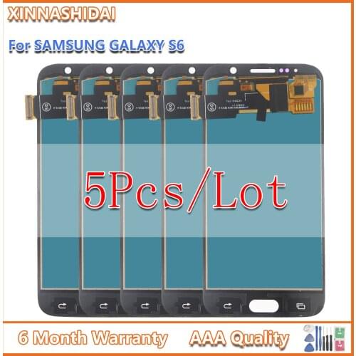 5PCS LCD For Samsung Galaxy S6 SM-G920F G920 G920F G920FD Lcd Display Touch Screen Assembly Replacement Part