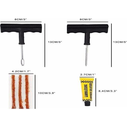 6Pcs/Set Car Tubeless Tire Tyre Puncture Plug Repair Tools Kits Car Auto Accessories, Portable Tire Repair Kit, Car Reapir Kit