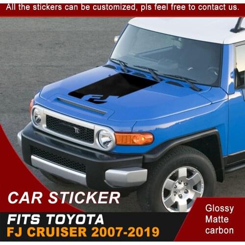 Car Sticker Fit For TOYOTA FJ CRUISER 2007-2014 Hood Scoop Bonnet Hook Stripe Graphic Vinyl Modified Decoration Car Decal Custom