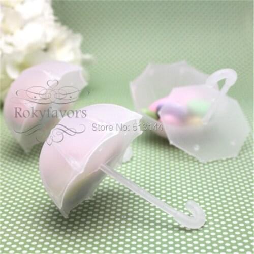 FREE SHIPPING 36PCS Unique Umbrella Candy Boxes Wedding Favors Party Reception Candy Package Baby Shower Favor Holder