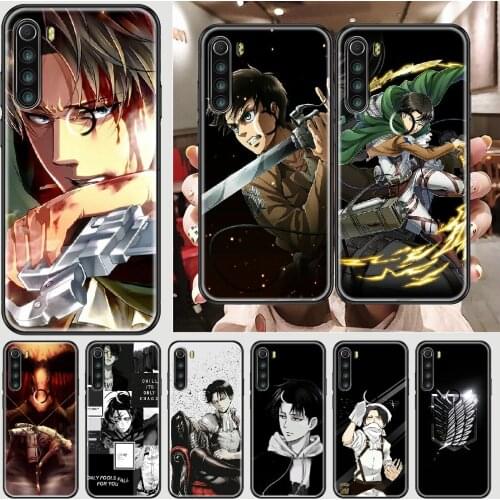 Attack On Titan Phone case For Xiaomi Redmi Note 7 7A 8 8T 9 9A 9S K30 Pro Ultra black silicone cell cover fashion shell pretty